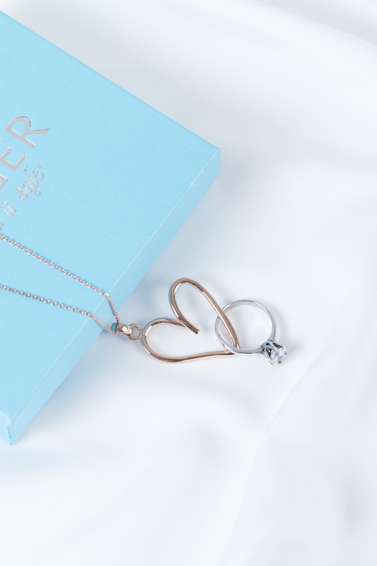 Ringer Rose Gold Heart